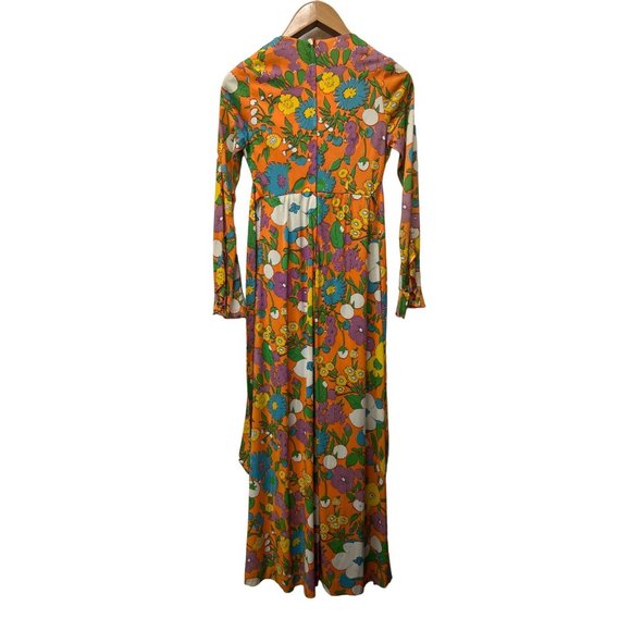 Vintage 70s Authentic Flower Child Maxi Dress - Picture 5 of 15